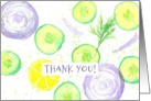 Thank You Food Catering Vegetables Onions Cucumbers card