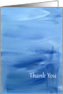Business Thank you Ocean Blue Paintbrush Strokes card
