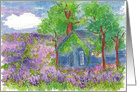 Thank You Lavender Fields Watercolor card