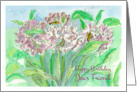 Happy Birthday Dear Friend Pink Wildflowers Honey Bees card