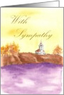 Lighthouse Sympathy Card Watercolor Landscape card