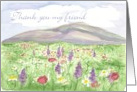 Thank You My Friend Purple Lupines Wildflower Meadow Mountain card