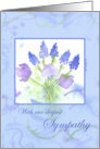 With Our Deepest Sympathy Purple Sweet Peas card