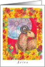 Aries Ram Astrology Sun Sign Blank card
