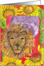 Leo Lion Astrology Sun Sign Blank card