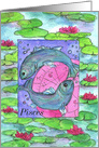 Pisces Fish Astrology Star Sign Blank card