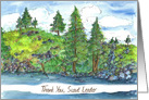 Thank You Scout Leader Lake Tahoe River Mountains card