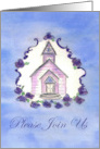 Church Worship Invitation Please Join Us Blue card