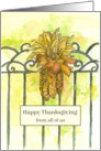 Happy Thanksgiving From All Of Us Ornamental Corn Bouquet card