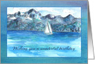 Wishing You A Wonderful Birthday Sailing Blue Mountains card