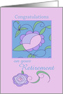 Retirement Congratulations Lavender Flowers card