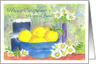 Happy Birthday Special Friend Lemon Fruit Bowl card