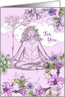 Happy Birthday Yoga Meditation Lotus Pose card