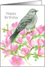 Happy Birthday Mockingbird Pink Magnolia card
