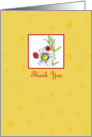 Thank You Ladybug Daisy Flower Drawing card