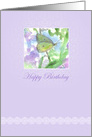 Happy Birthday Yellow Moth Flowers card