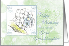 Happy Birthday Great Granddaughter Hydrangea Flower card