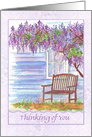 Thinking of You Wisteria Flower Tree House card