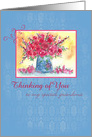 Thinking of You Grandma Red Rose Bouquet card