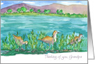 Thinking of You Grandpa Shore Birds Desert Lake card