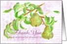 Thank You School Student Teacher Pears card