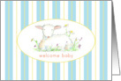 Welcome Baby Boy Congratulations Lamb Farm Animal card