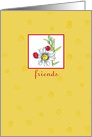 Because of You Friendship Ladybug Daisy Flower card