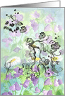 Lavender Sweet Pea Flower Fairy Fantasy Blank card