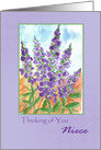Thinking of You Niece Purple Flower Lupines card