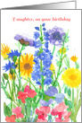 Happy Birthday Daughter Flower Bouquet Watercolor card