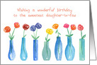 Happy Birthday Daughter-in-Law Roses In Vases card