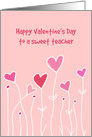 Happy Valentine’s Sweet Teacher Pink Hearts card