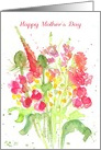 Happy Mother’s Day Red Wildflower Bouquet card