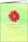 Happy Mother’s Day Lovely Sister Red Chrysanthemum Flower card