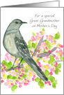 Happy Mother’s Day Great Grandmother Mockingbird card