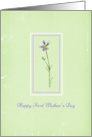 Happy First Mother’s Day Lavender Wildflower Green card