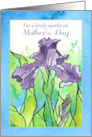 For A Lovely Auntie On Mother’s Day Purple Iris card