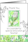Special Education Teacher Appreciation Day Thank You Bird card