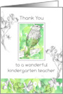 Kindergarten Teacher Appreciation Day Thank You Bird card