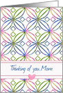 Thinking of You Art Nouveau Geometric Shapes card