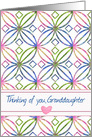Thinking of You Granddaughter Art Nouveau Pink Heart card