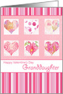 Happy Valentine’s Day Granddaughter Flower Hearts card
