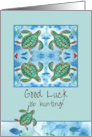 Good Luck Job Hunting Turtles Fish Ocean card