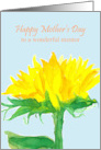 Happy Mother’s Day Mentor Sunflower Watercolor card