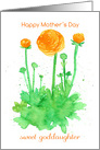 Happy Mother’s Day Sweet Goddaughter Orange Flowers card