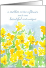 Happy Mother’s Day Mom Verse Yellow Pansy Flowers card