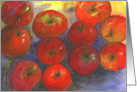 Red Apples Watercolor Painting Fine Art Blank card