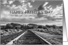 Happy Father’s Day Husband Desert Train Tracks Photography card