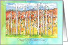 Happy First Father’s Day Aspen Trees Desert Landscape card