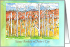 Happy Birthday on Father’s Day Aspen Trees Desert Landscape card